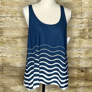 SIMPLY SOUTHERN STRIPED COASTAL CASUAL PREPPY CUTOUT RACERBACK EVERYDAY TANK